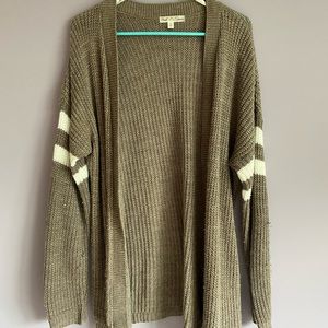 Grey with white stripe cardigan